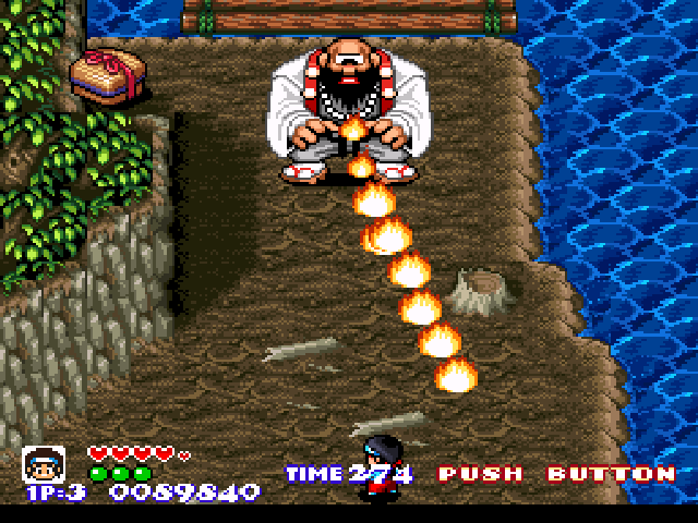 Look out, someone gouged out Karnov's eye and he's pissed